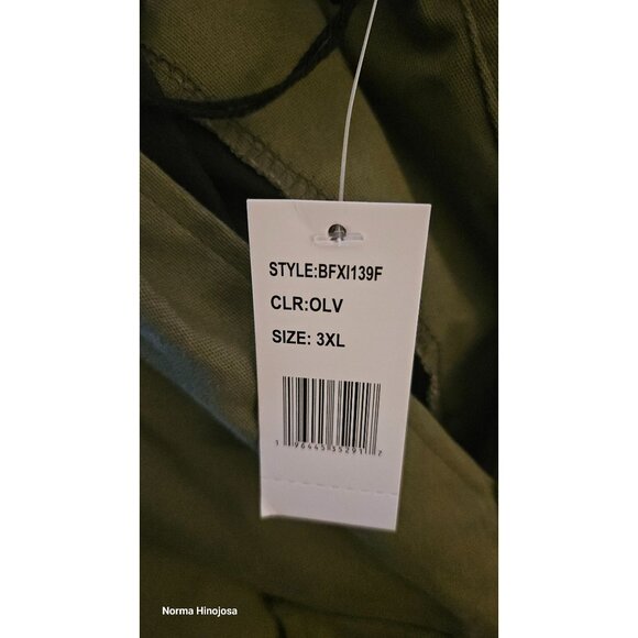 Mens Brooklyn Cloth Olive Cargo Jogger Pants Elastic Waist Drawstring Size 3XL - Picture 15 of 16